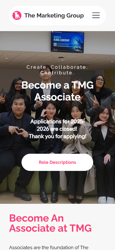 New join page mobile screenshot
