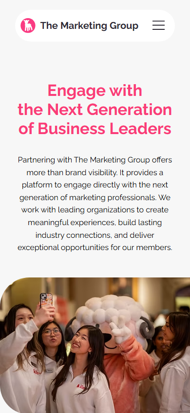 New sponsors page mobile screenshot